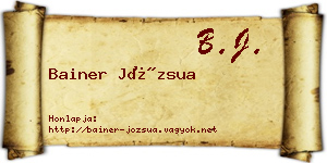 Bainer Józsua névjegykártya